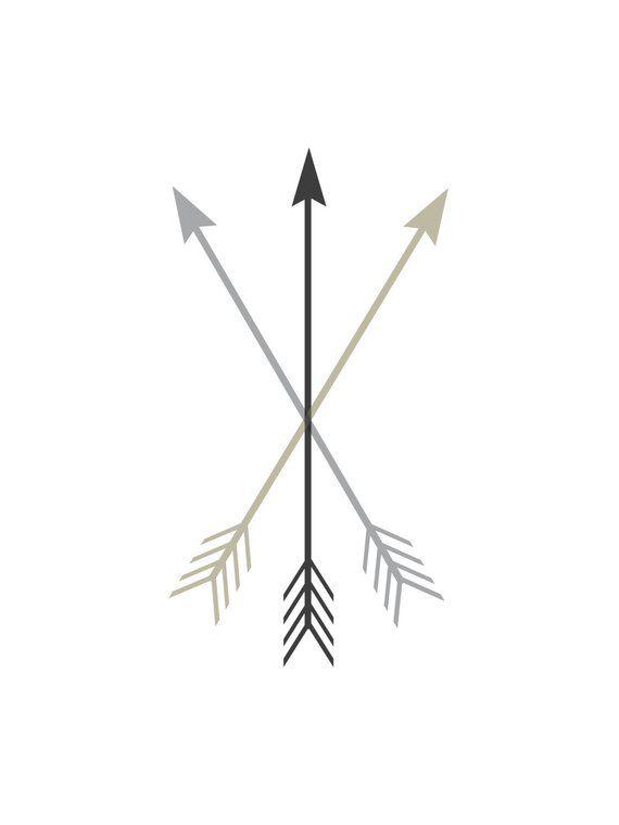 Grey Arrows Logo - Monochrome Print, Grey Arrow Art, Brown Wall Prints, Arrows Wall Art