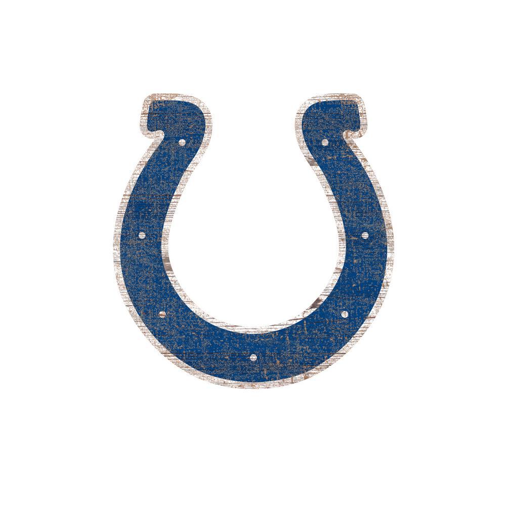 Indianapolis Colts Logo - Adventure Furniture NFL Indoor Indianapolis Colts Distressed Logo ...