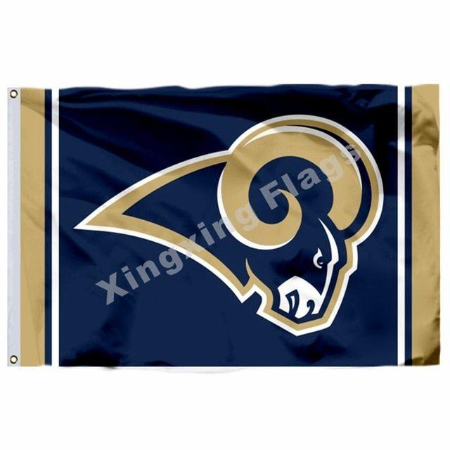 Rams Logo - Los Angeles Rams Logo Flag 3ft X 5ft Polyester NFL St. Louis Rams ...