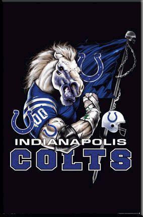 Indianapolis Colts Logo - Indianapolis Colts Logo Framed Poster
