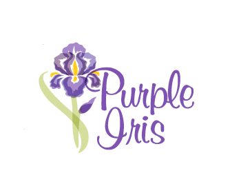 Iris Flower Logo - Purple Iris Flower Shop logo design contest