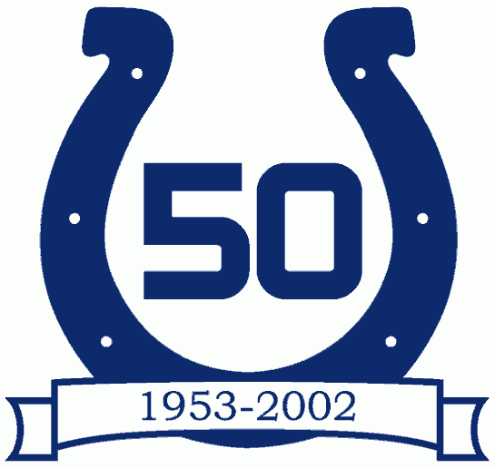 Indianapolis Colts Logo - Indianapolis Colts Anniversary Logo - National Football League (NFL ...