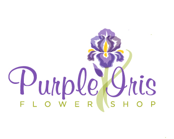 Iris Flower Logo - Purple Iris Flower Shop logo design contest