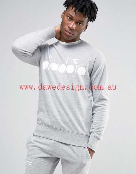 Diadora Shirt Logo - Men Hoodies & Sweatshirts Men Diadora Sweatshirt With Large Logo