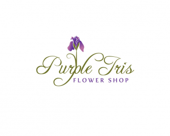 Iris Flower Logo - Purple Iris Flower Shop logo design contest - logos by janisart