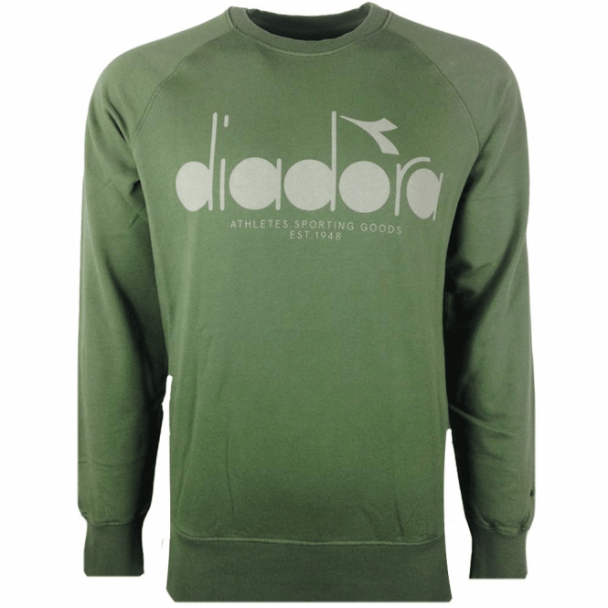 Diadora Shirt Logo - Diadora Diadora Green Crew Neck Sweatshirt 502.161925