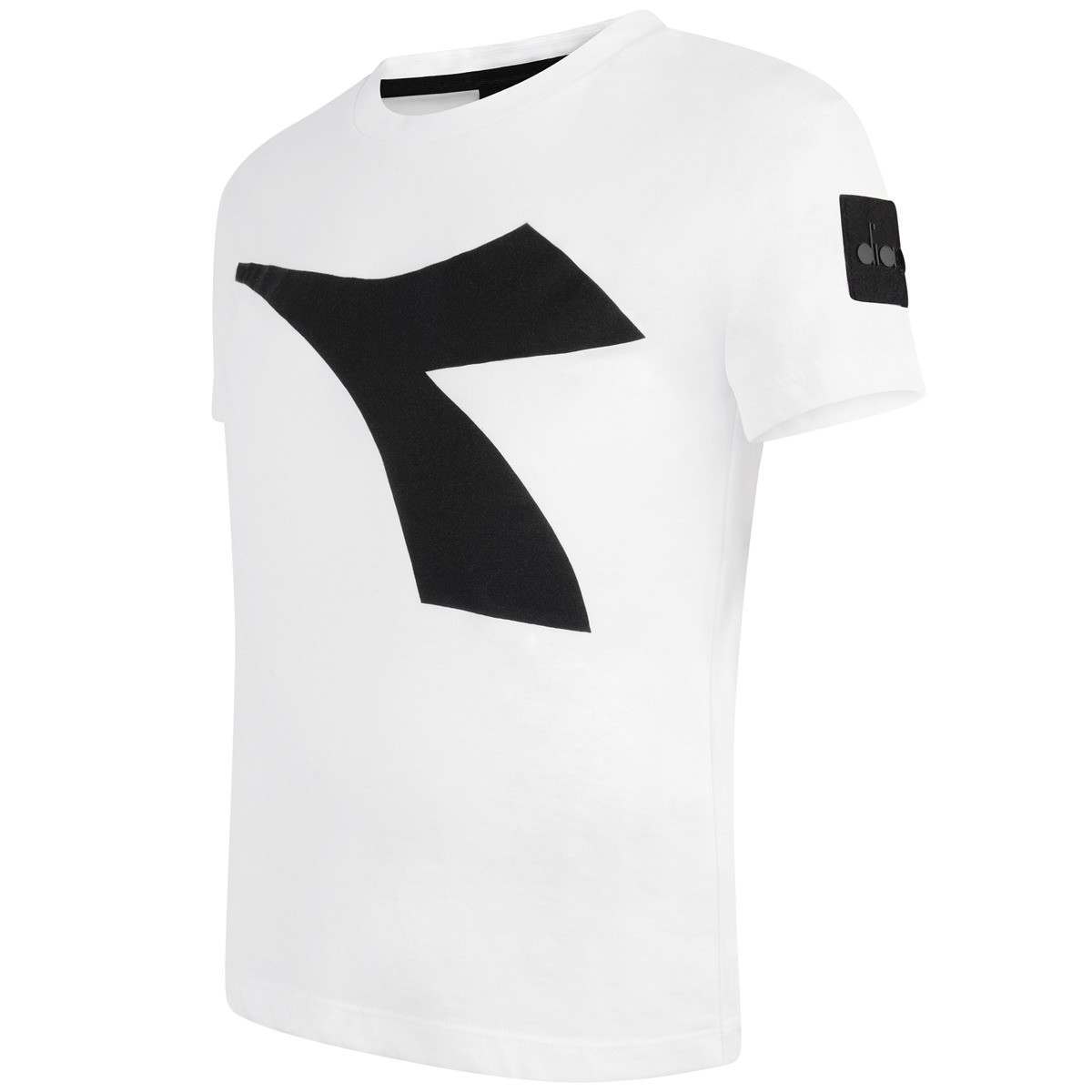 Diadora Shirt Logo - Diadora White Logo Print Jersey Top