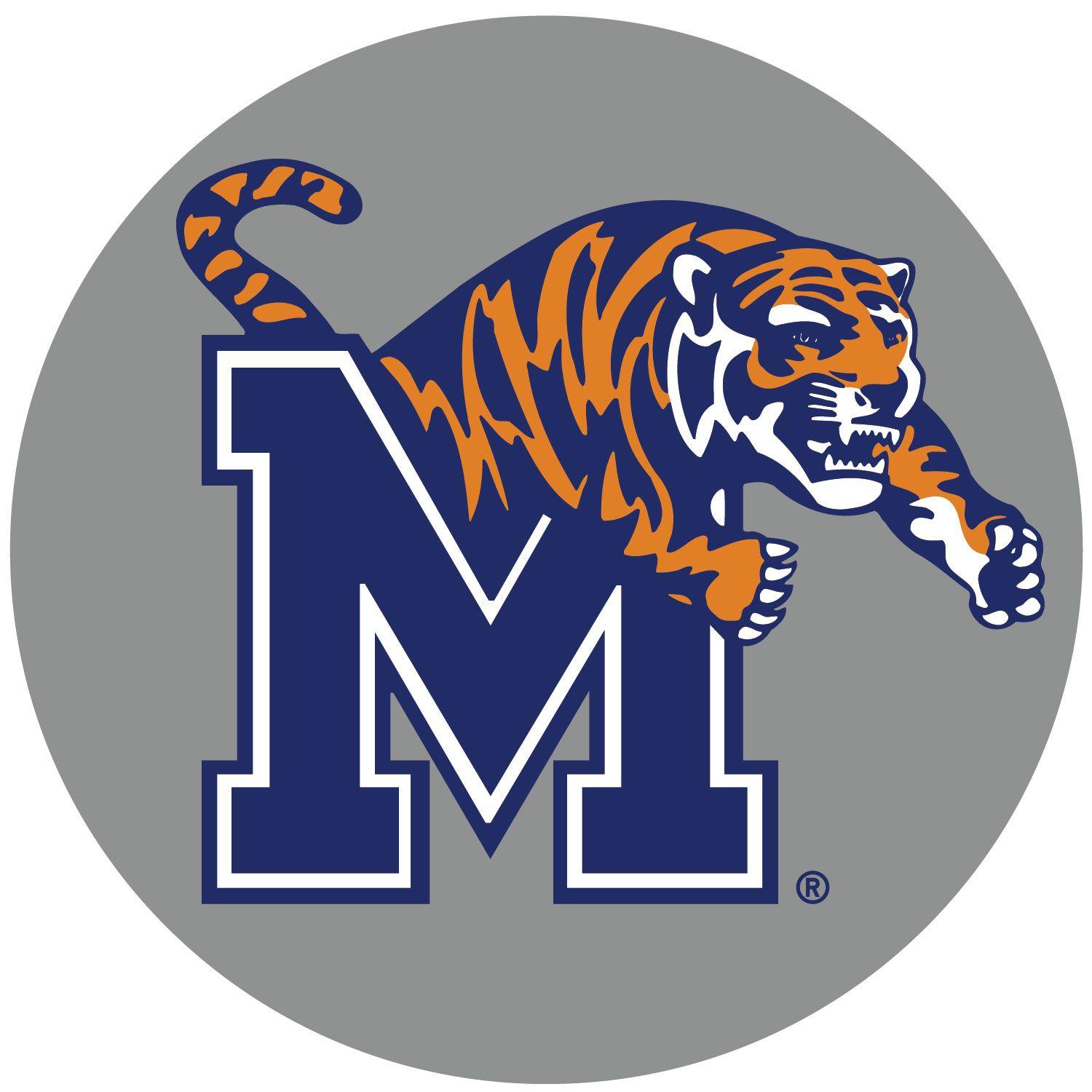 Memphis Tigers Logo - Memphis Tigers 10″ Round Magnet | R and R Imports