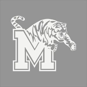 Memphis Tigers Logo - Memphis Tigers College Logo 1C Vinyl Decal Sticker Car Window Wall
