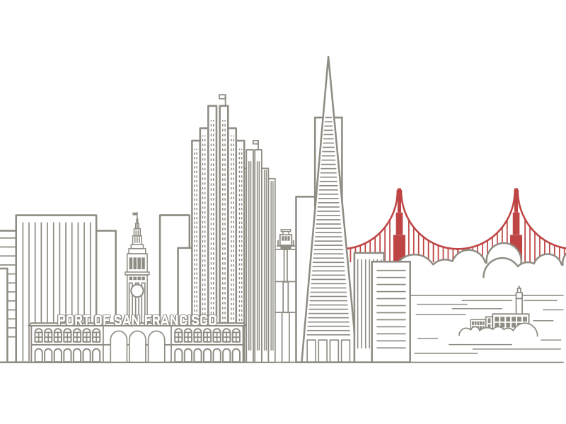 San Francisco Skyline Logo - San Francisco Skyline in Illustrator