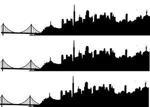 San Francisco Skyline Logo - San Francisco Skyline Cake Topper Silhouette (1) A4 Edible Printed ...