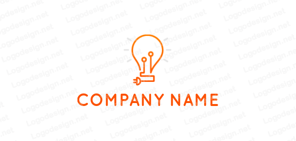 Light Plug Logo - light bulb with plug | Logo Template by LogoDesign.net