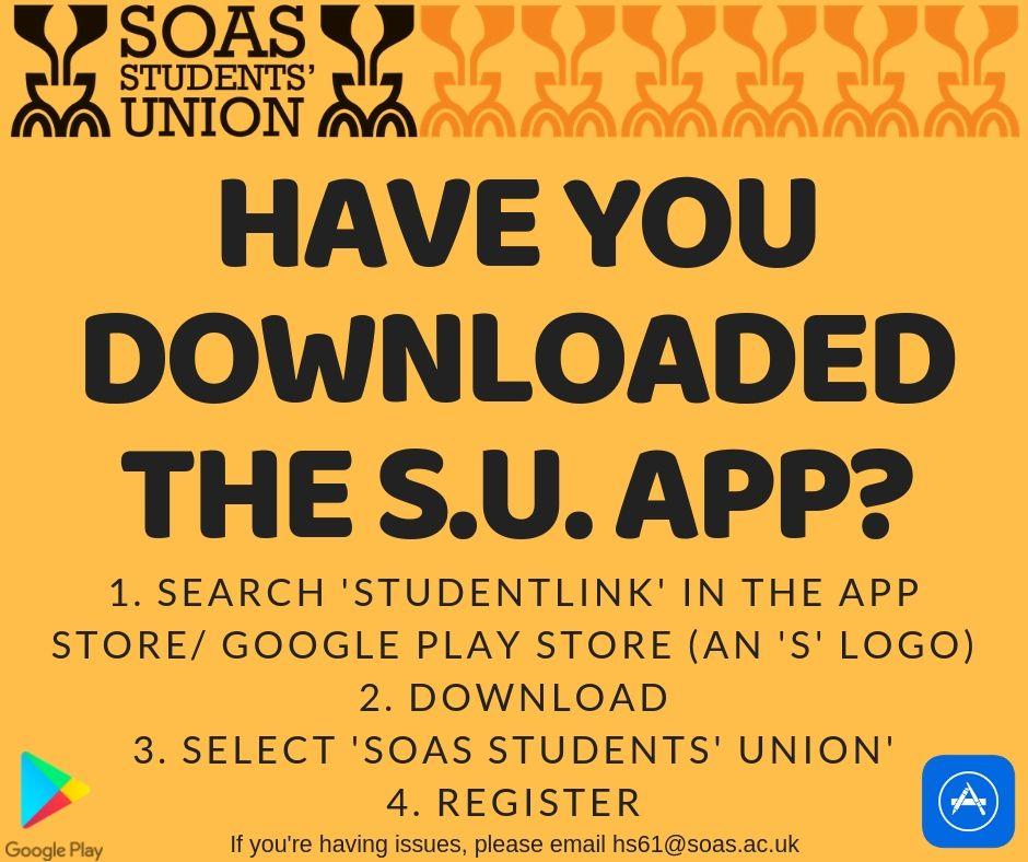 Yellow Su Logo - Download the SOAS S.U. App!!