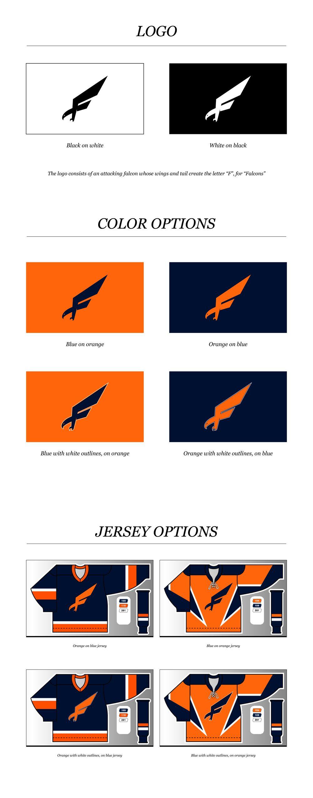 All Orange and Blue Logo - Falcons hockey logo Goff Design & Illustration. Freelance