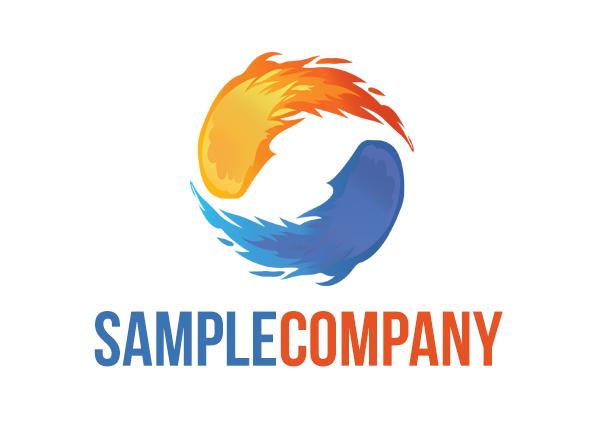 All Orange and Blue Logo - Company Symbol | Unique Stock Logo Online in Minutes, Create your ...