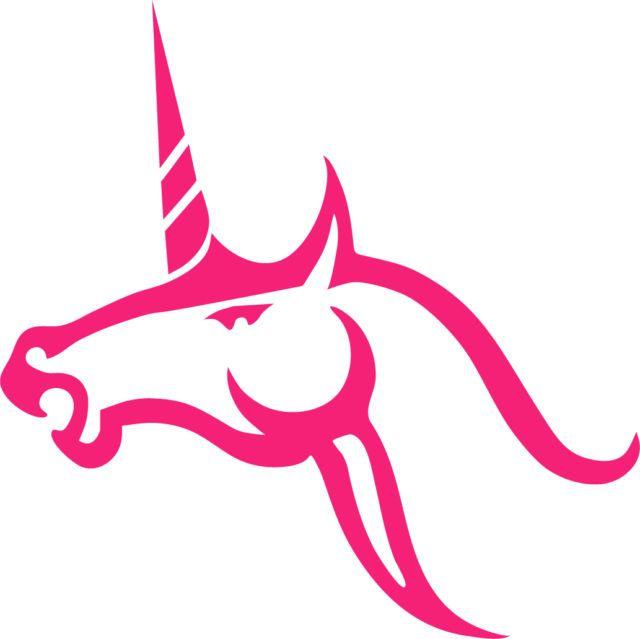 Cool Unicorn Logo - a Cool Unicorn Vinyl Cut Sticker or Decal That Is Glossy Pink