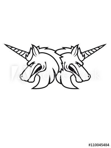 Cool Unicorn Logo - 2 unicorns team buddies crew unicorn unicorn angry angry public ...