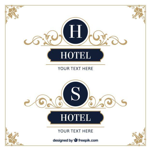 Hotle Logo - Elegant hotel logo templates Vector | Free Download