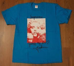 Xmas Red Box Logo - Supreme X Madonna Tee Medium Bright Blue T-Shirt Box Logo 2018 *XMAS ...