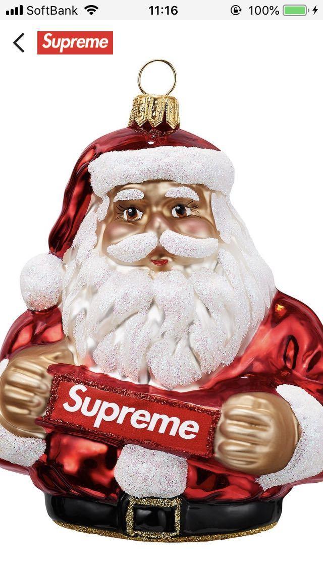 Xmas Red Box Logo - Supreme sun ta ornament Santa ornament Xmas Christmas Supreme box ...