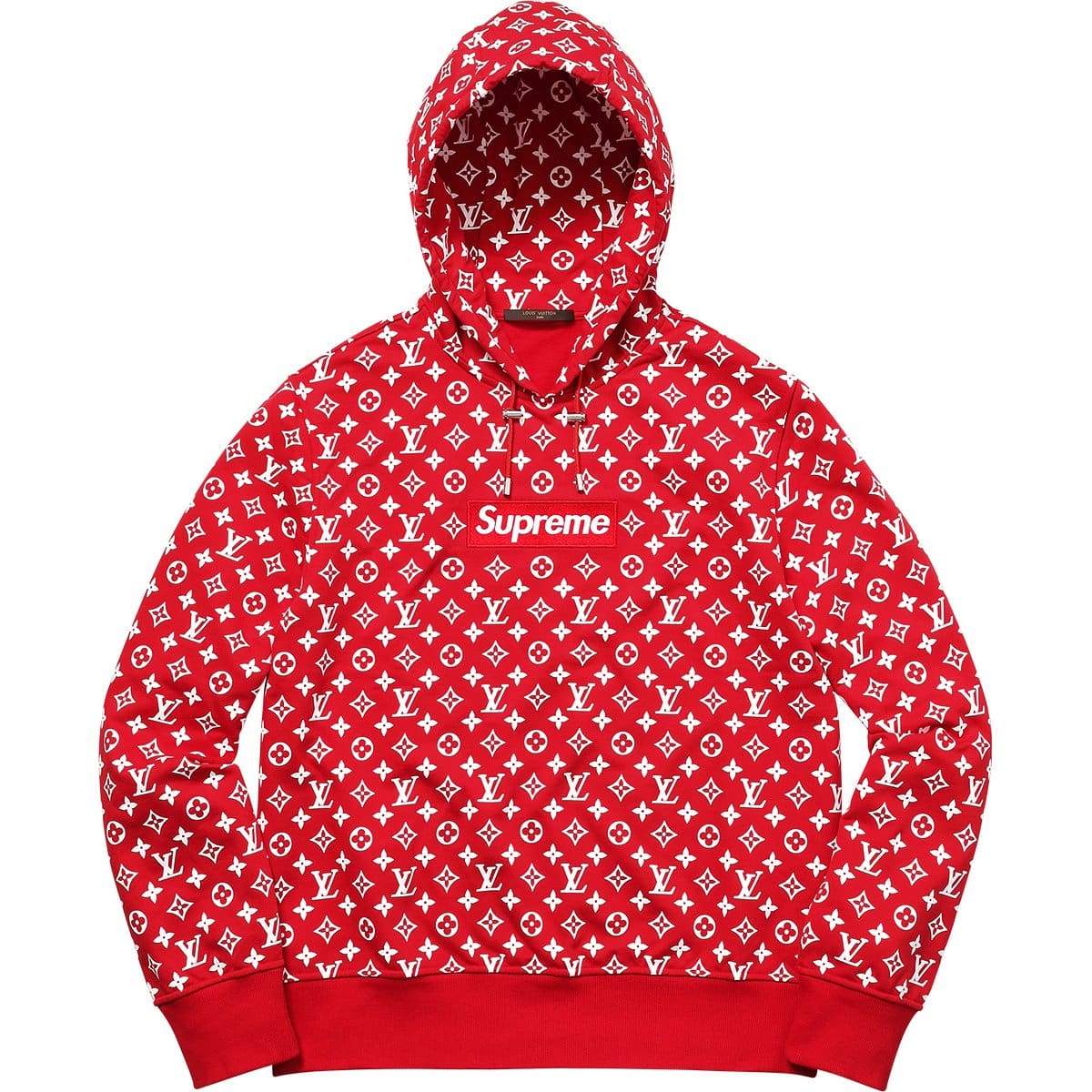 Xmas Red Box Logo - Supreme Louis Vuitton Red Box Logo Hoodie Custom Outerwear – Hypemini