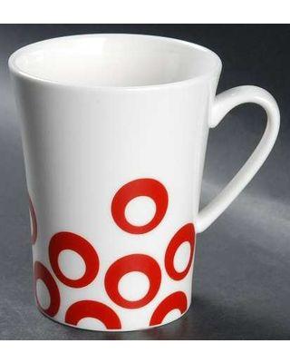 Red Circle White L Logo - Amazing Savings on Mikasa Circle Chic Red Mug, Fine China Dinnerware ...
