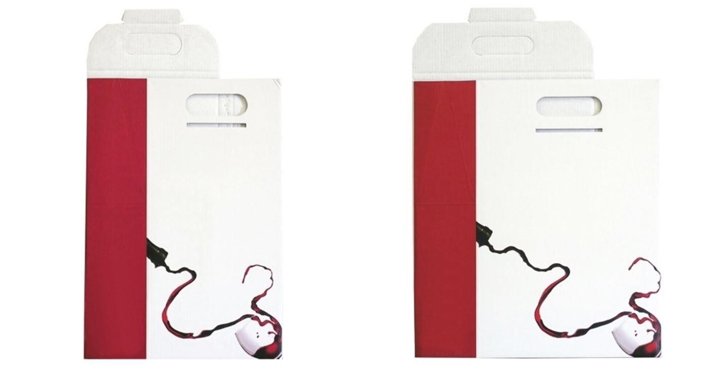 Xmas Red Box Logo - 2 Red White Wine Bottle Carrier Gift Holder Box Gift Bag Wedding ...