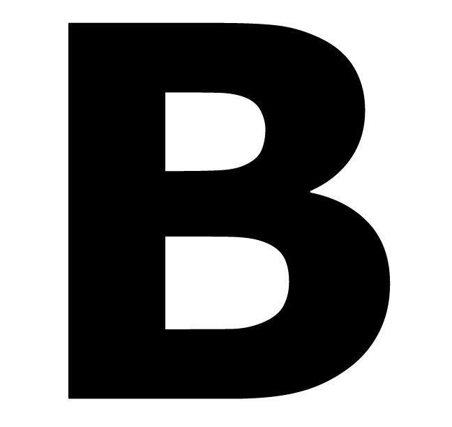 Black Letter B Logo - Classic Designs 3 Black Letter Digit Pack 5