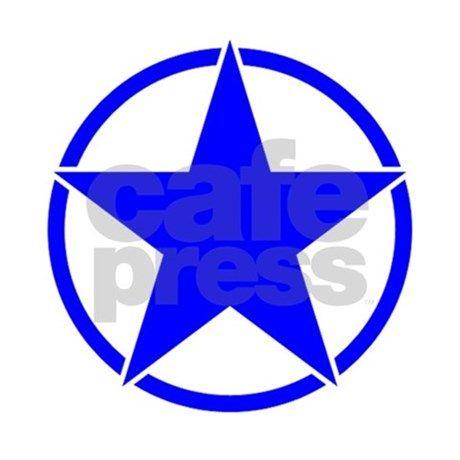 Blue Star in Circle Logo - Blue Star Circle License Plate Frame by uncledean