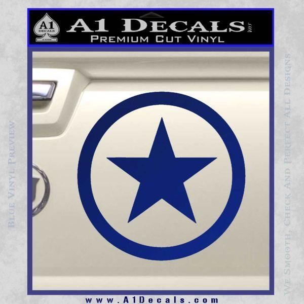 Blue Star in Circle Logo - Converse Decal Sticker Decal (Circle Star) » A1 Decals