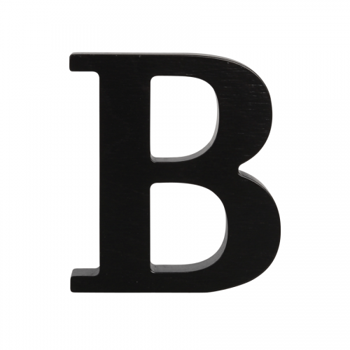 Black Letter B Logo - Wooden letter D, black