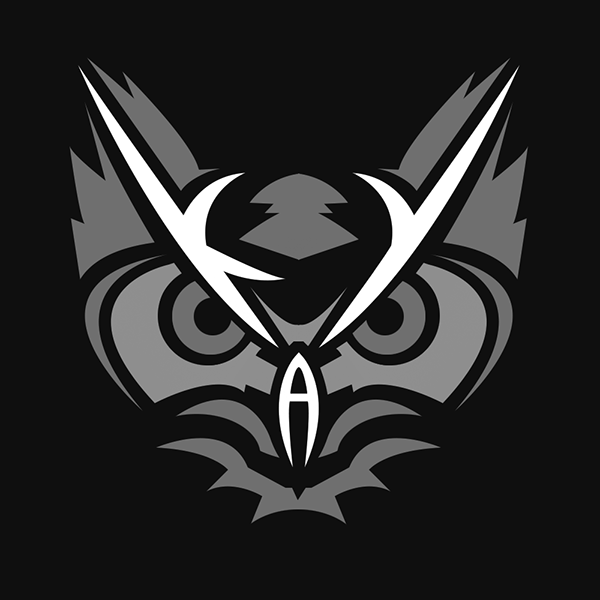 Owl Graphic Logo - Kay Owl 2D Logo Design