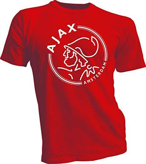 Red Soccer Logo - Amazon.com : AFC Ajax Amsterdam Football Club Soccer T-SHIRT white ...
