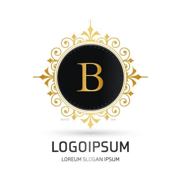 Circle Frame Logo - Logo with a round golden frame Vector