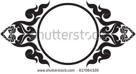 Circle Frame Logo - swirl floral tribal heart with circle frame (logo, symbol, sign ...