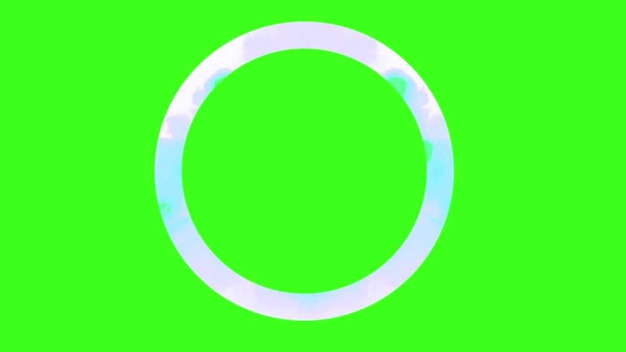 Circle Frame Logo - Circle Glitch Frame - Greenscreen Logo Animation (VJ Loops - Free ...
