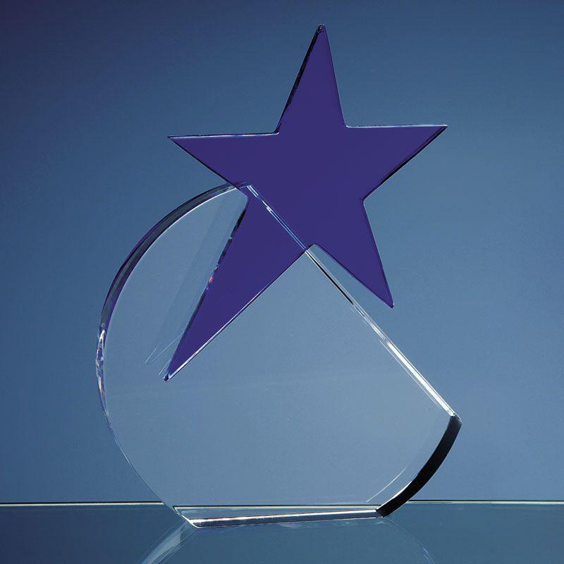 Blue Star in Circle Logo - 17.5cm Optic Circle with Blue Star Award