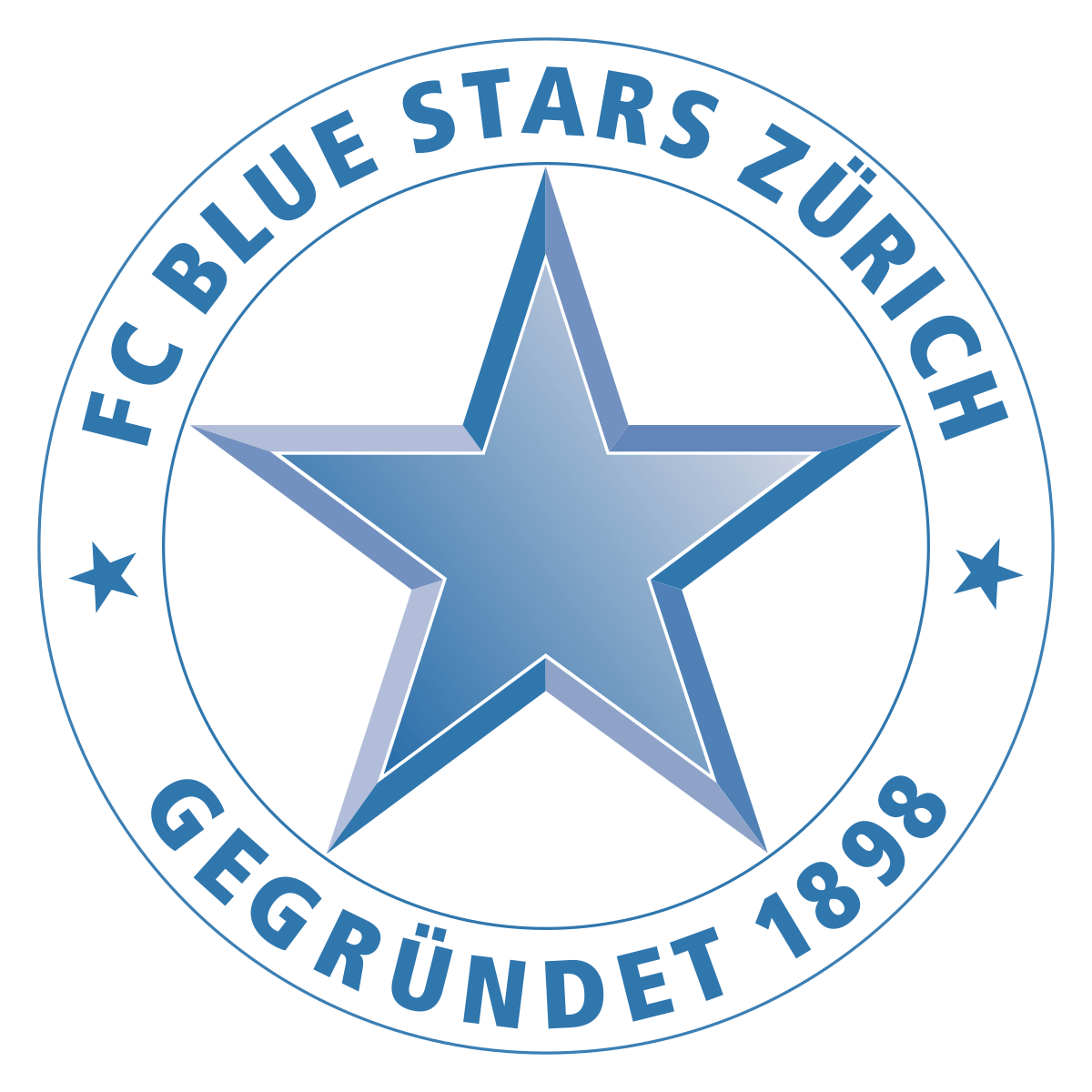 Blue Star in Circle Logo - FC Blue Stars Zürich