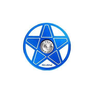 Blue Star in Circle Logo - angel3292 MTB Stem Top Cap Lid Aluminum Alloy Mountain