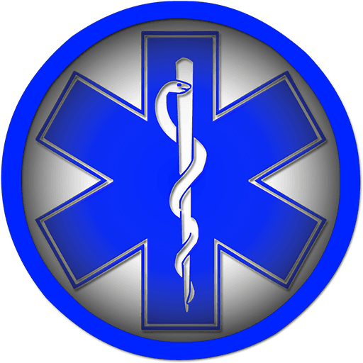 Blue Star in Circle Logo - Blue star of life symbol round shape clipart image