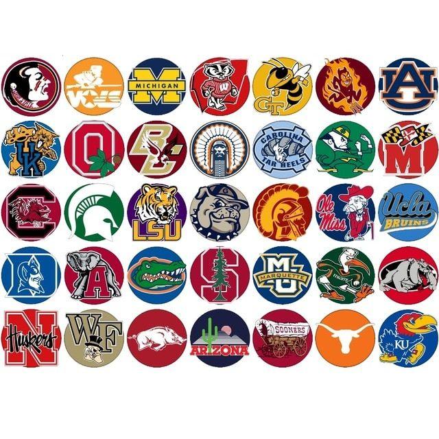 NCAA University Sports Logo - Aliexpress.com : Buy 35pcs/lot Young Fashion University Sports Mix ...