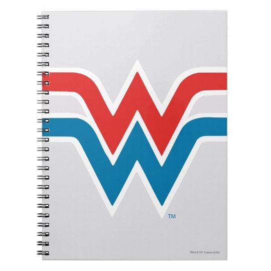 Blue Woman Logo - Wonder Woman Red White and Blue Logo Notebook | Zazzle.co.uk