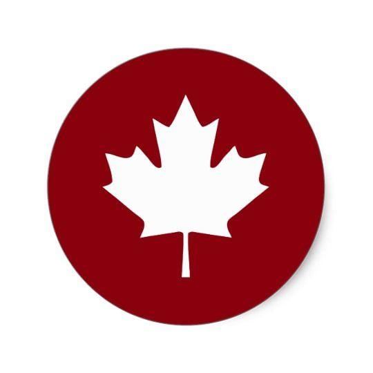 Canada Maple Leaf Logo - Canada Maple Leaf Sticker - Reverse Colors | Zazzle.com