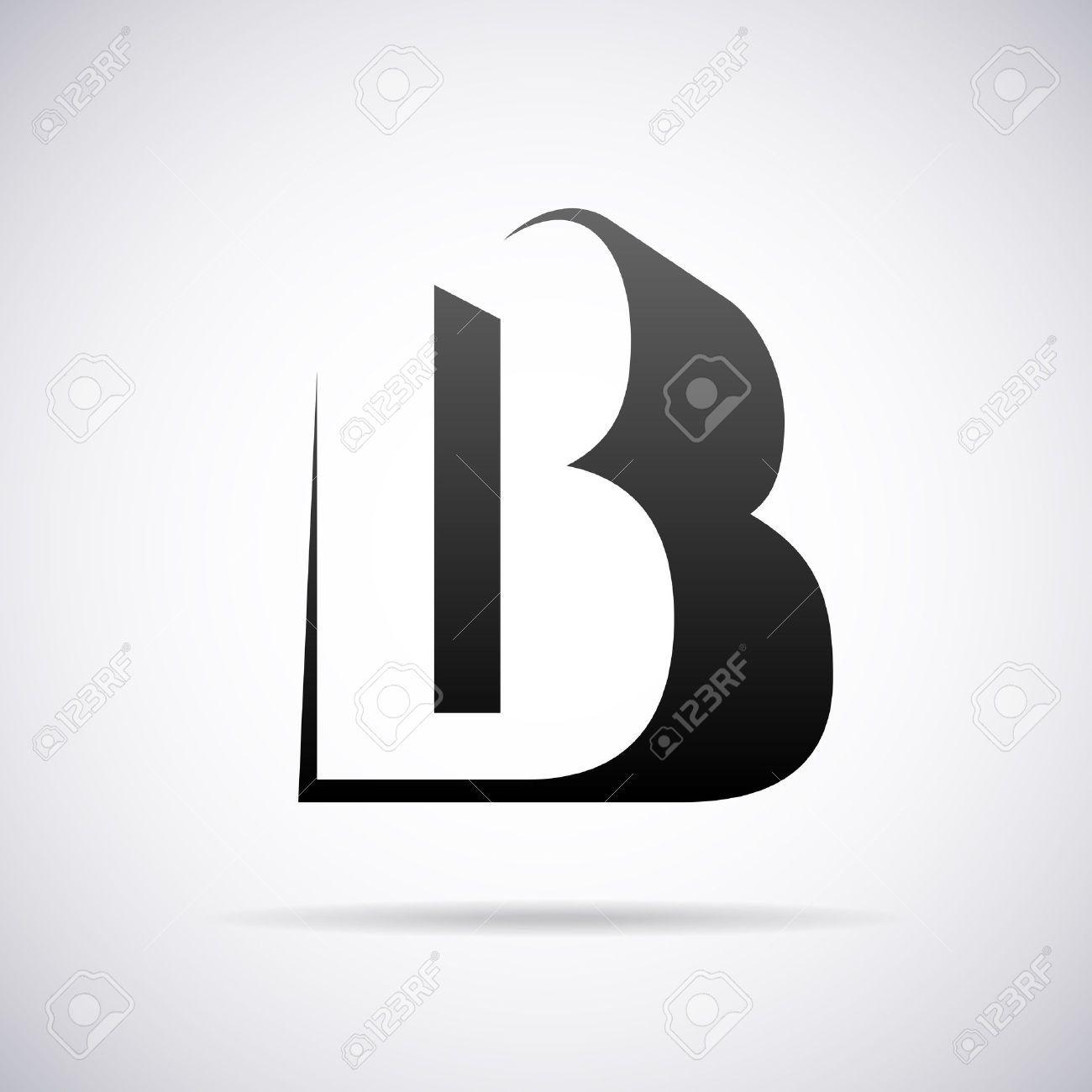 Black Letter B Logo - Black and white clip art black and white stock design letter b