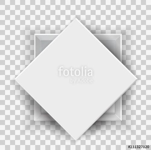 Empty Box Logo - White opened empty box with cover top and front view 3D cube