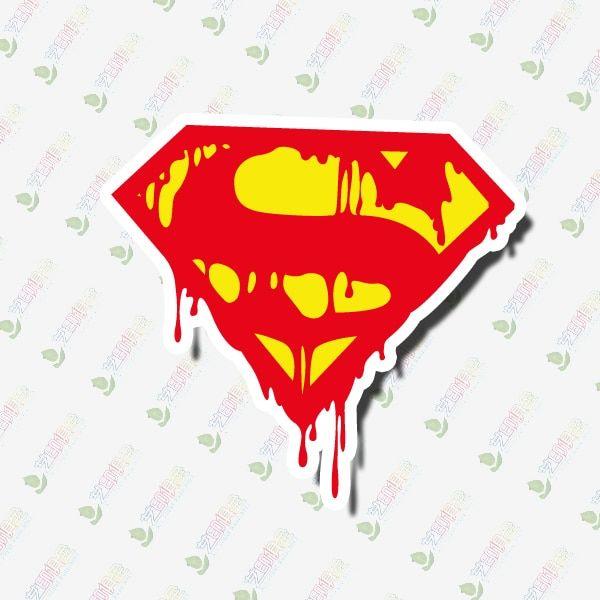 Big Superman Logo - Min.order is $10(mix order)Big sale Melted Superman logo Waterproof ...