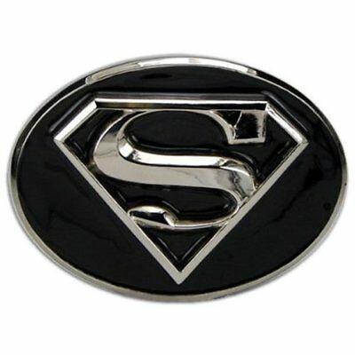 Big Superman Logo - DC COMICS SUPERMAN Logo Silver Black 3D Metal Enamel BIG BELT BUCKLE ...