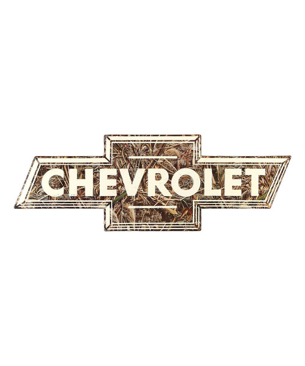 Camo Chevrolet Logo - Marvel Camo Chevrolet Logo Metal Sign