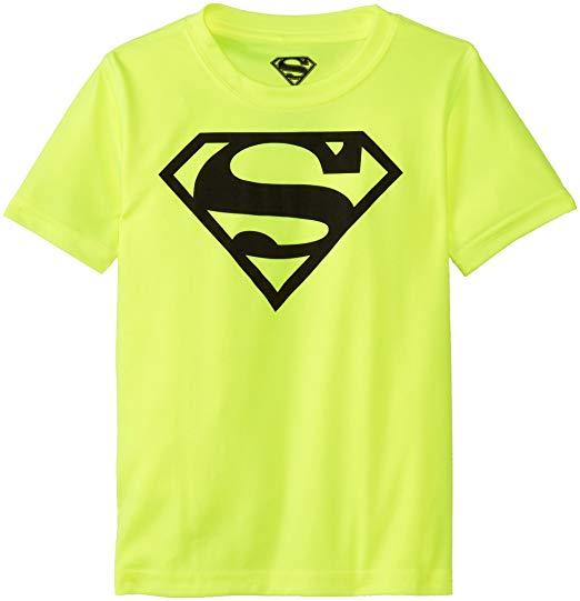 Big Superman Logo - Amazon.com: DC Comics Big Boys' Superman Logo Poly T-Shirt, Yellow ...