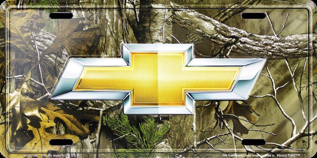 Camo Chevrolet Logo - CHEVROLET LOGO CAMO LICENSE PLATE